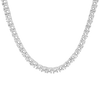 Tennis Necklace Mounting in Sterling Silver (.10 ct / 3.0 mm)