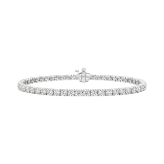 Tennis Bracelet with Natural Diamond Stones (April Birthstones) in 14K Gold (1.75 mm - 4.0 mm)