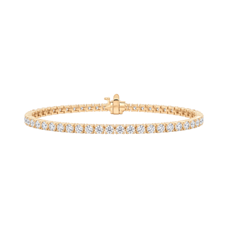 Tennis Bracelet with Natural Diamond Stones (April Birthstones) in 14K Gold (1.75 mm - 4.0 mm)