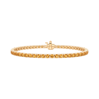 Tennis Bracelet with Citrine Stones (November Birthstones) in 14K Gold (1.75 mm - 4.0 mm)