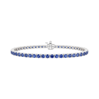 Tennis Bracelet with Sapphire Stones (September Birthstones) in 18K Gold (1.75 mm - 4.0 mm)