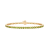 Tennis Bracelet with Peridot Stones (August Birthstones) in 14K Gold (1.75 mm - 4.0 mm)