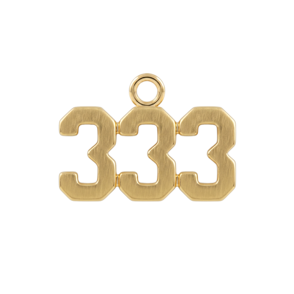 Basic Angel Numbers in 14K Gold (12.7mm) (Semi-Polished)