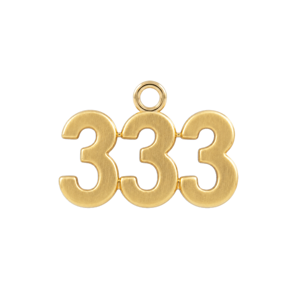 Classic Angel Number Pendants in 14K Gold (12.5 mm)