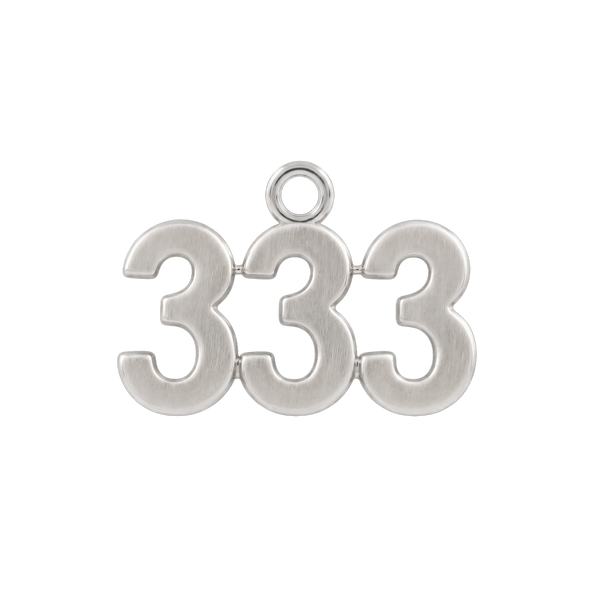 Classic Angel Number Pendants in Sterling Silver (12.5 mm)