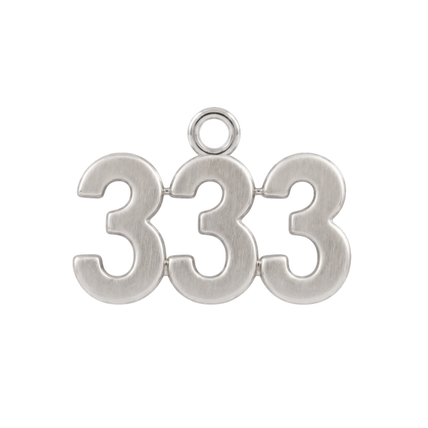 Classic Angel Number Pendants in Sterling Silver (15 mm)