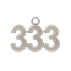 Classic Angel Number Pendants in Sterling Silver (20 mm)