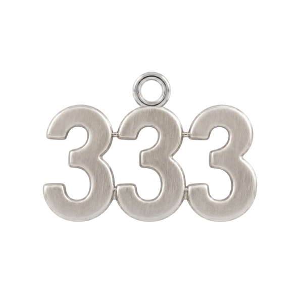 Classic Angel Number Pendants in Sterling Silver (20 mm)