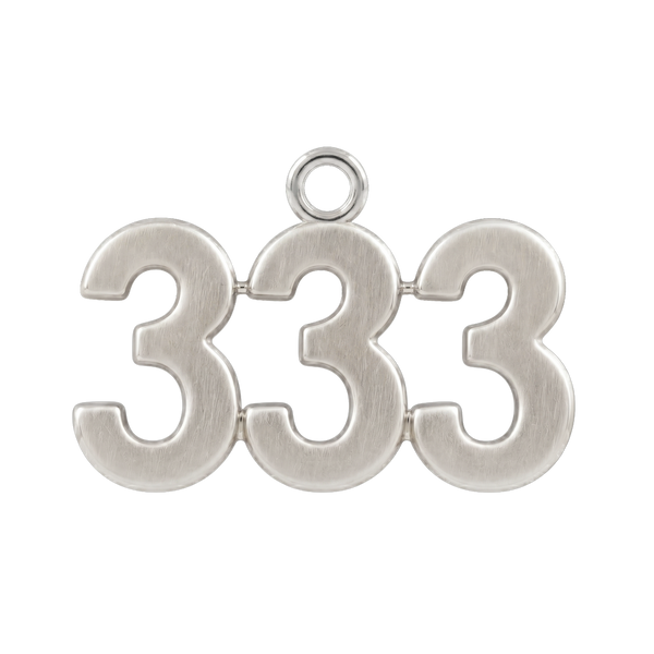 Classic Angel Number Pendants in Sterling Silver (25 mm)