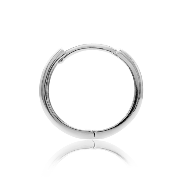 Round (Huggie) Hoop Earring in Sterling Silver