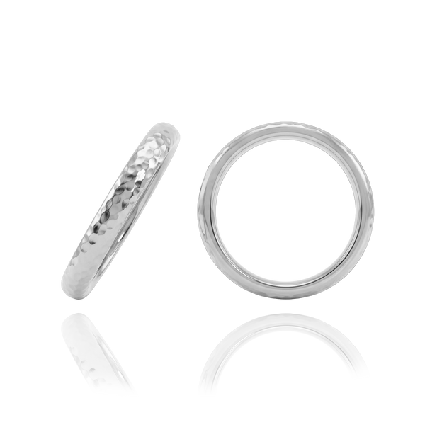 Sterling Silver Comfort Fit Wedding Bands with Optional Engraving  (3.0 mm)