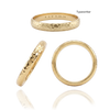 14K Yellow Gold Domed Wedding Bands with Optional Engraving  (3.0 mm)