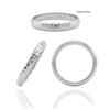 14K White Gold Domed Wedding Bands with Optional Engraving  (3.0 mm)