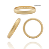 14K Yellow Gold Domed Wedding Bands with Optional Engraving  (3.0 mm)