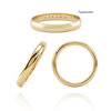 14K Yellow Gold Domed Wedding Bands with Optional Engraving  (3.0 mm)