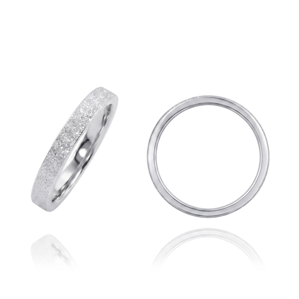 14K White Gold Flat Wedding Bands (2.0 mm - 6.0 mm)