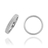 14K White Gold Flat Wedding Bands with Optional Engraving  (3.0 mm)