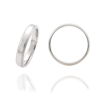 Sterling Silver Milgrain Wedding Bands (2.0 mm - 8.0 mm)
