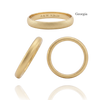14K Yellow Gold Domed Wedding Bands with Optional Engraving  (3.0 mm)