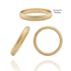 14K Yellow Gold Domed Wedding Bands with Optional Engraving  (3.0 mm)