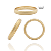 14K Yellow Gold Domed Wedding Bands with Optional Engraving  (3.0 mm)