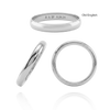 14K White Gold Domed Wedding Bands with Optional Engraving  (3.0 mm)