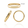14K Yellow Gold Domed Wedding Bands with Optional Engraving  (3.0 mm)