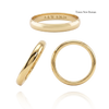 14K Yellow Gold Domed Wedding Bands with Optional Engraving  (3.0 mm)