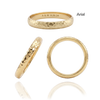 14K Yellow Gold Domed Wedding Bands with Optional Engraving  (3.0 mm)