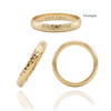 14K Yellow Gold Domed Wedding Bands with Optional Engraving  (3.0 mm)