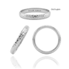 14K White Gold Domed Wedding Bands with Optional Engraving  (3.0 mm)