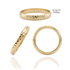 14K Yellow Gold Domed Wedding Bands with Optional Engraving  (3.0 mm)