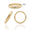 14K Yellow Gold Domed Wedding Bands with Optional Engraving  (3.0 mm)