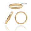 14K Yellow Gold Domed Wedding Bands with Optional Engraving  (3.0 mm)