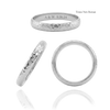 14K White Gold Domed Wedding Bands with Optional Engraving  (3.0 mm)