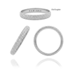 14K White Gold Domed Wedding Bands with Optional Engraving  (3.0 mm)