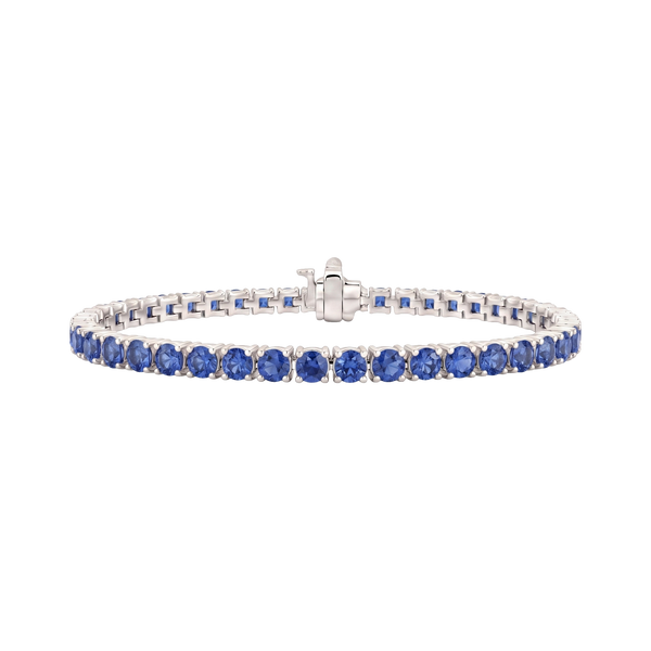 Tennis Bracelet with Sapphire Stones (September Birthstones) in 14K Gold (1.75 mm - 4.0 mm)