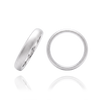 14K White Gold Domed Wedding Bands (2.0 mm - 6.0 mm)