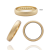 14K Yellow Gold Domed Wedding Bands with Optional Engraving  (4.0 mm)