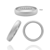 14K White Gold Domed Wedding Bands with Optional Engraving  (4.0 mm)