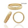 14K Yellow Gold Domed Wedding Bands with Optional Engraving  (4.0 mm)