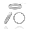 14K White Gold Domed Wedding Bands with Optional Engraving  (4.0 mm)