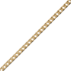 Round 4 Prong Tennis Necklace Chain By The Inch in 18K Gold (No Clasp)