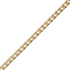 Round 4 Prong Tennis Necklace Chain By The Inch in 18K Gold (No Clasp)