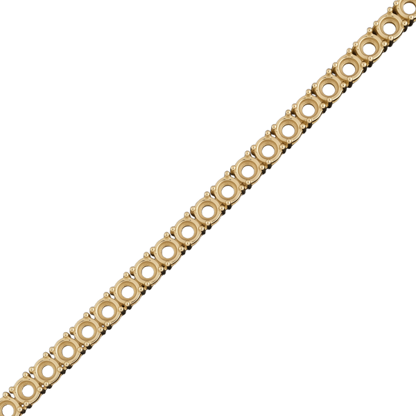Round 4 Prong Tennis Necklace Chain By The Inch in 18K Gold (No Clasp)