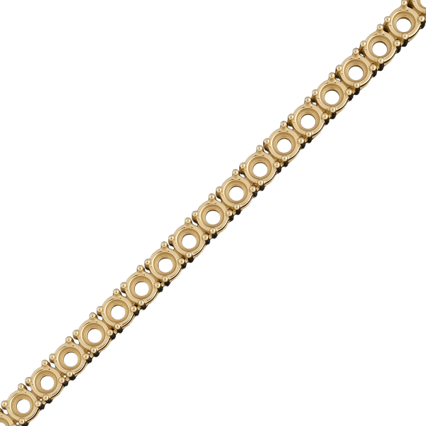 Round 4 Prong Tennis Necklace Chain By The Inch in 18K Gold (No Clasp)