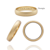 14K Yellow Gold Domed Wedding Bands with Optional Engraving  (4.0 mm)