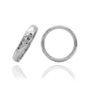 14K White Gold Domed Wedding Bands with Optional Engraving  (4.0 mm)
