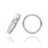 14K White Gold Hammered Domed Wedding Bands (2.0 mm - 6.0 mm)