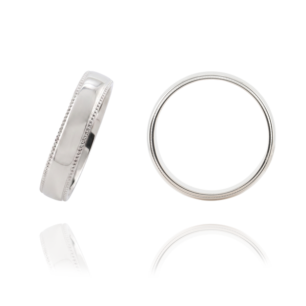 Sterling Silver Milgrain Wedding Bands (2.0 mm - 8.0 mm)